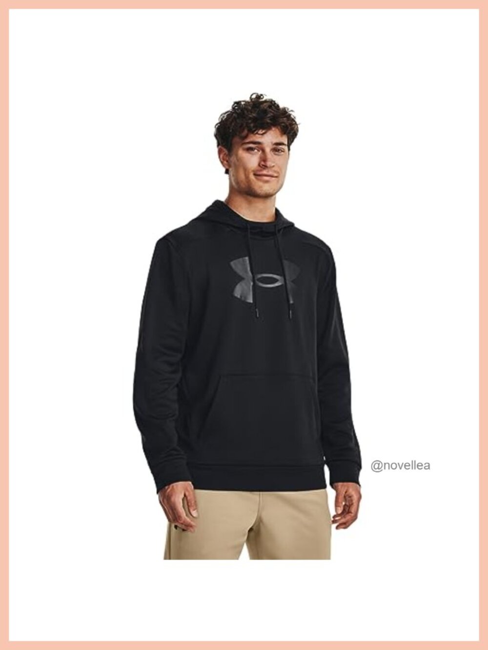 Men's Armour Fleece Big Logo Hoodie Pullover Kangaroo Pocket